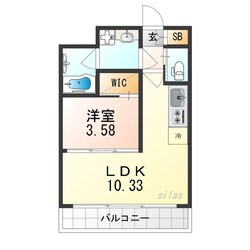 プレジオ弁天町EUROの物件間取画像